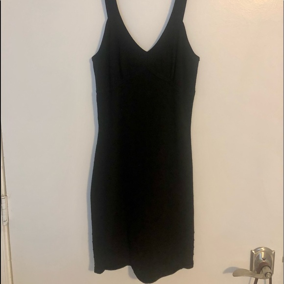 Sexy Black Express V-Neck dress Size S - Picture 1 of 4